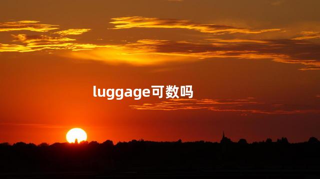 luggage可数吗