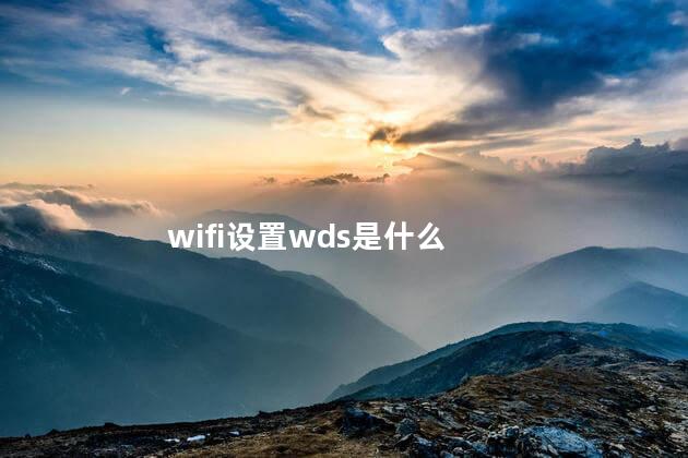 wifi设置wds是什么