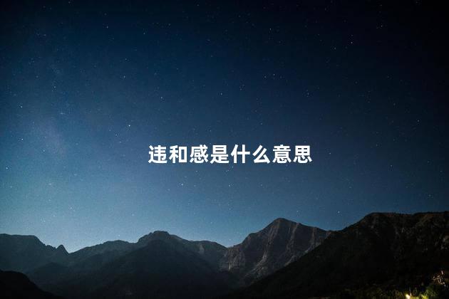 违和感是什么意思