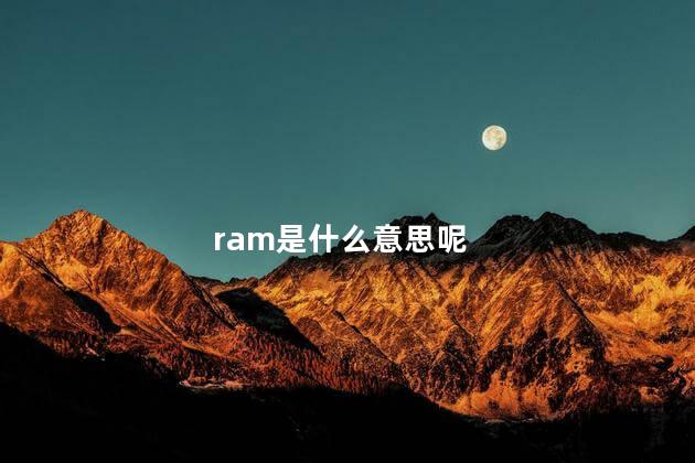 ram是什么意思呢