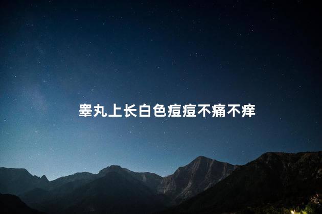 睾丸上长白色痘痘不痛不痒