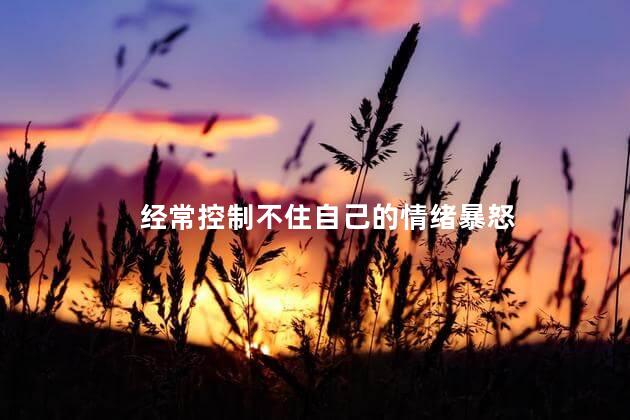 经常控制不住自己的情绪暴怒