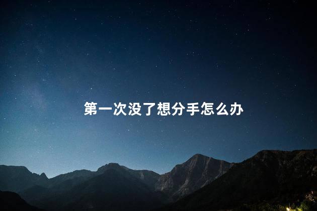 第一次没了想分手怎么办